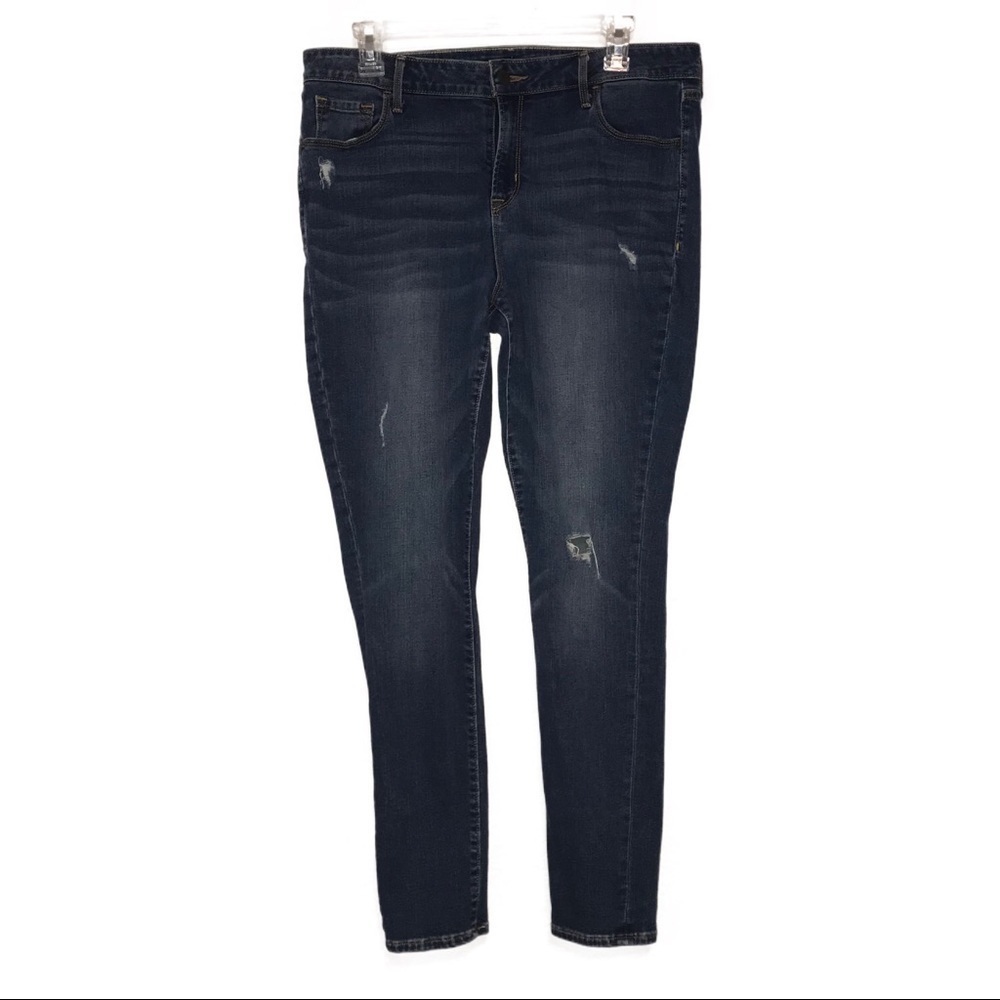 Old Navy Rockstar Distress Mid Rise Jeans 14